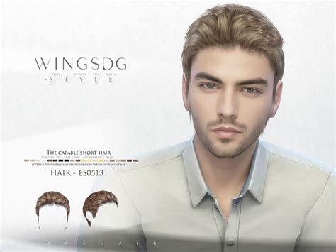The Sims Resource Wings Es0513 The Capable Short Hair Medieval