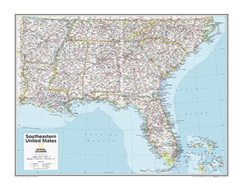 Usa Deep South Map For Sale Picclick