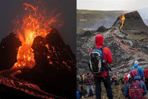 Dormant Volcano Erupts In Iceland After Centuries People Rush To Catch