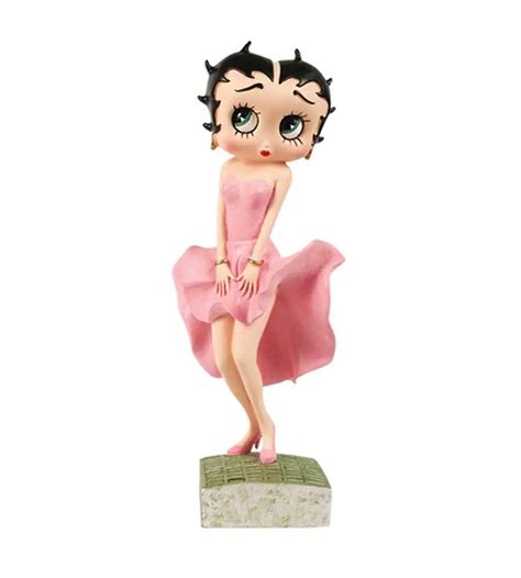 Betty Boop Posing Pink Glitter Dress Statue Visiontoys