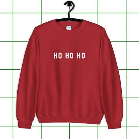 Red Ho Ho Ho Santa Holiday Unisex Sweatshirt By Directts Unisex