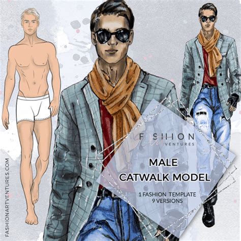 Male Fashion Figure Templates