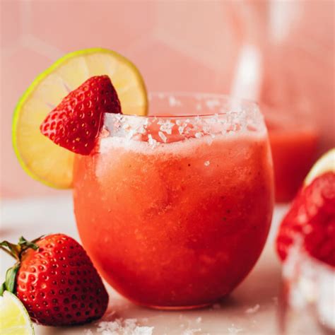 Fresh Strawberry Margarita 5 Minutes Minimalist Baker Recipes