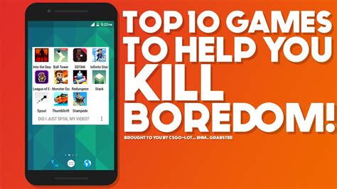 Top 10 Games To Kill Your Boredom - YouTube