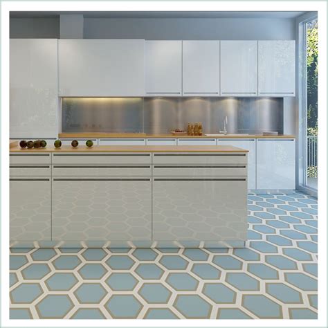 Kitchen Design Ideas With Hexagon Kitchen Floor Tiles