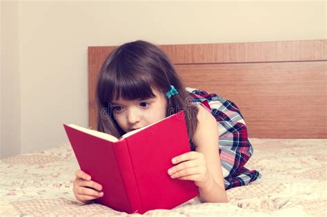 Girl Reading A Book At Home Stock Image Image Of Learn Baby 248405849