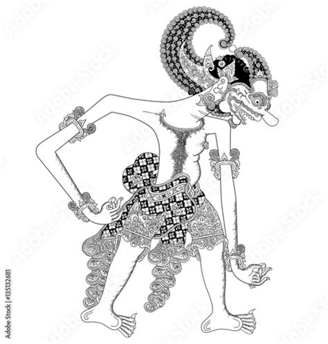 Jembawan A Character Of Traditional Puppet Show Wayang Kulit From