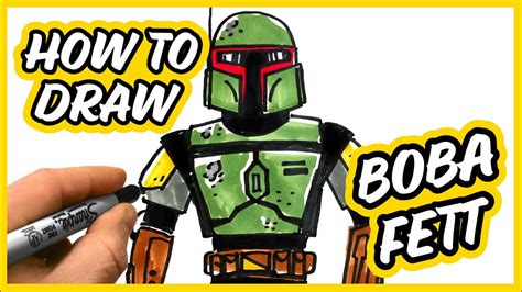 How To Draw Boba Fett Star Wars And Fortnite Step By Step Drawing