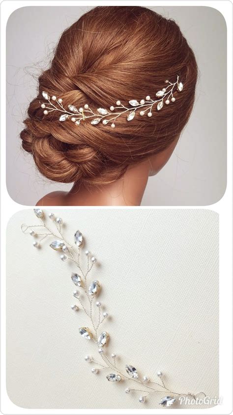 Bridal Hair Vine Wedding Hair Piece Crystal Vine Leaf Vine