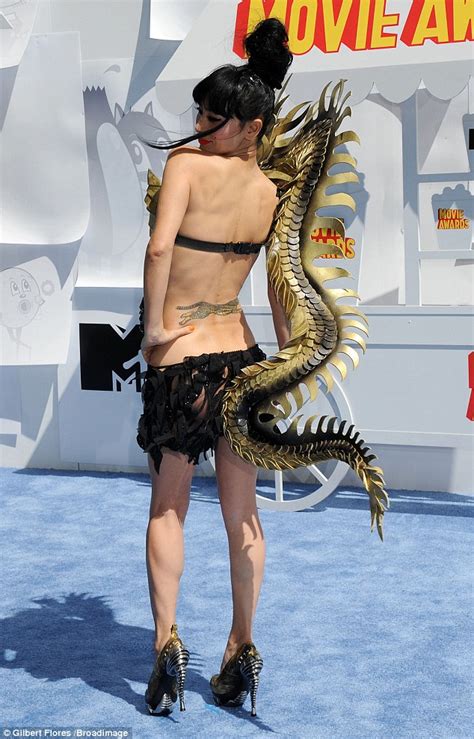 Bai Ling Terrifies With Her Mtv Movie Awards Red Carpet Dragon Costume