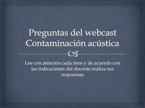 Pdf Preguntas Del Webcast Contaminación Acústica Dokumentips