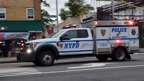 Nypd Esu Truck 10 Responding With Rumbler Youtube
