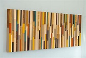 Mid Century wood wall art - reclaimed wood art sculpture - 3D wood wall ...