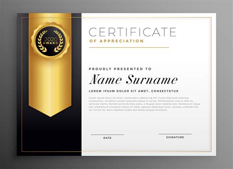 Golden Company Certificate Design Template Download Free Vector Art