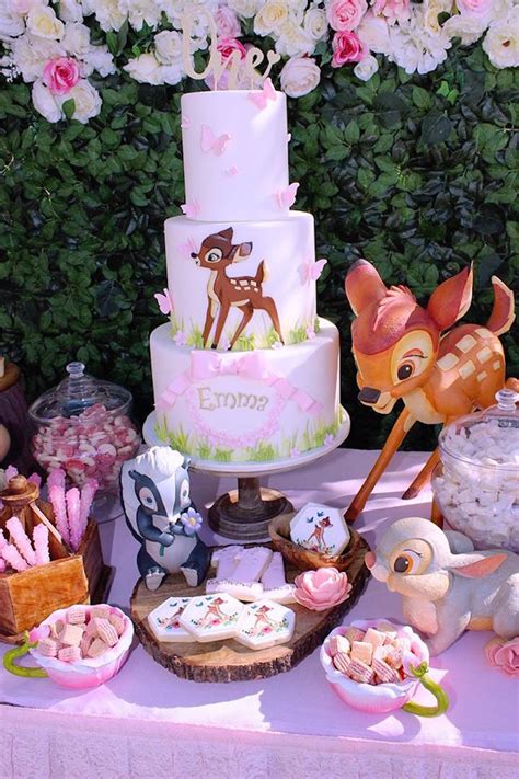 One of the most unusual cakes for 1st anniversary, this is the rainbow cake. Kara's Party Ideas Bambi Inspired Woodland Birthday Party ...