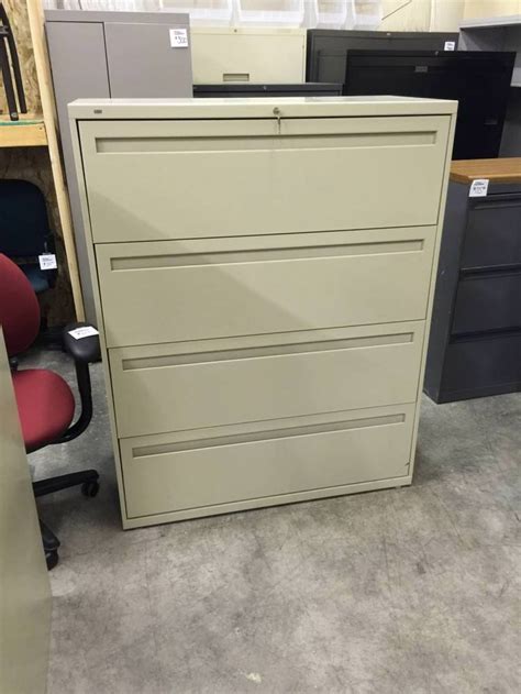 Lorell llr19537 4 drawer file cabinet, white. Locking 4 Drawer Lateral HON Filing Cabinet - Madison ...