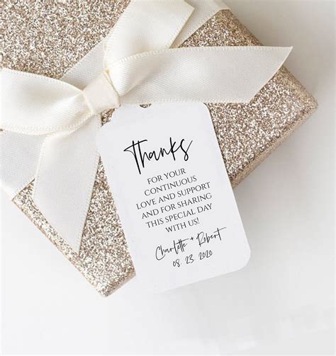 Wedding Favor Tag Template Thank You Tag Bridal Shower Or Etsy