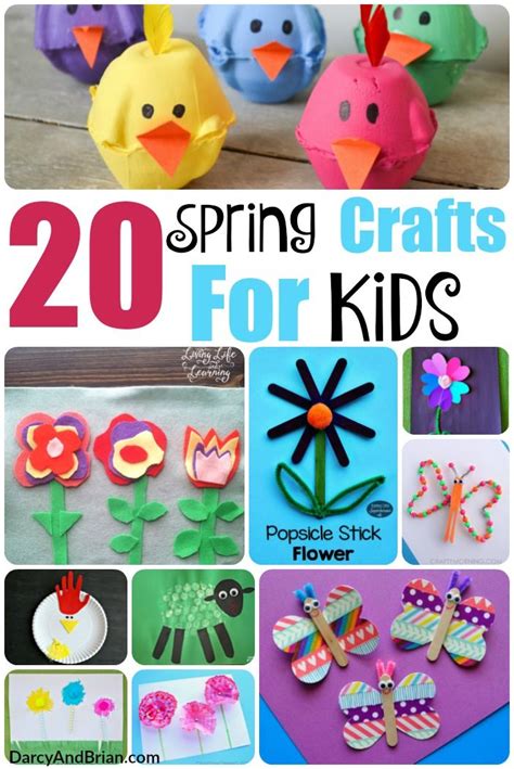 30 Kids Crafts For Spring Spring Crafts For Kids Spring Break Kids