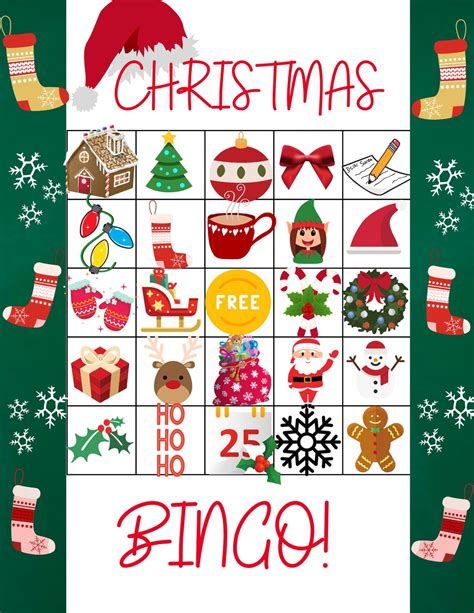 Christmas Bingo Boards Christmas Bingo Games For Kids Etsy