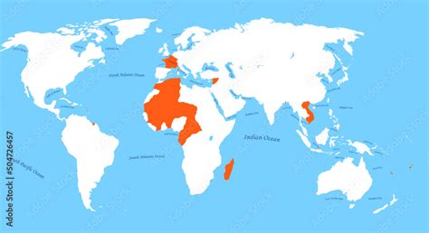 Map Of The French Empire 1919 To 1939 The Most Largest Borders With All