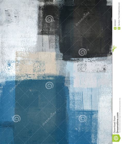 Teal And Brown Abstract Art Painting Stock Image Image