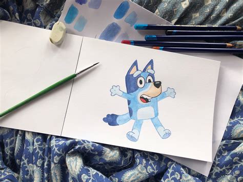 Disney Bluey And Bingo Ludo Animation Ink And Marker Handmade Hand