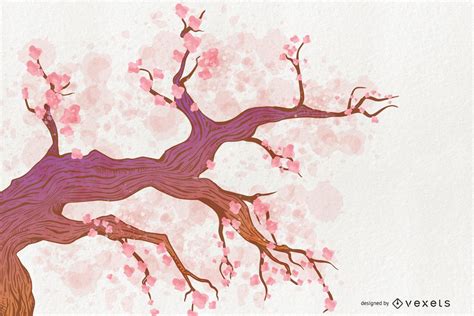 Pink Cherry Blossom Tree Vector Download