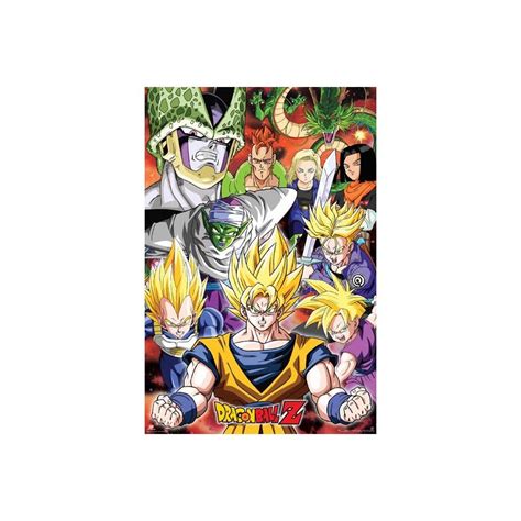 Set of four (4) holographic frieza force propaganda postcards; Dragon Ball Z - Cell Saga Maxi Poster | BIG W