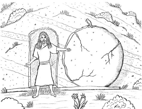Jesus Tomb Coloring Pages