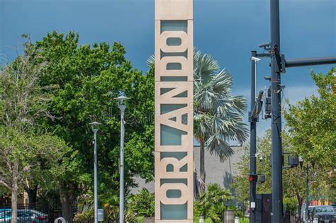 Orlando Sign On Church Street At Downtown Area 91 Editorial Image