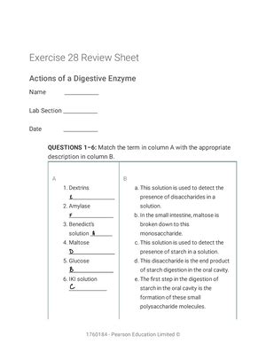 Chapter Completed Lab Assignment Exercise Review Sheet