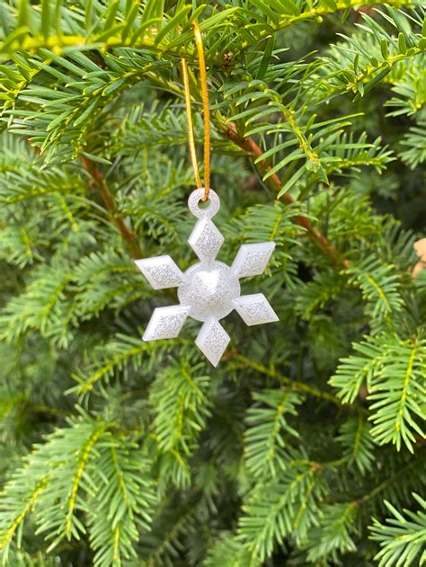 Christmas Snowflake Tree Decoration Christmas Ornaments Etsy Uk