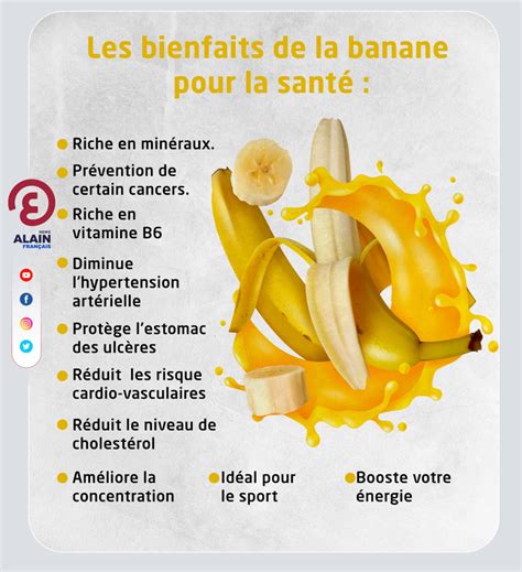 les bienfaits de la banane pour la santé