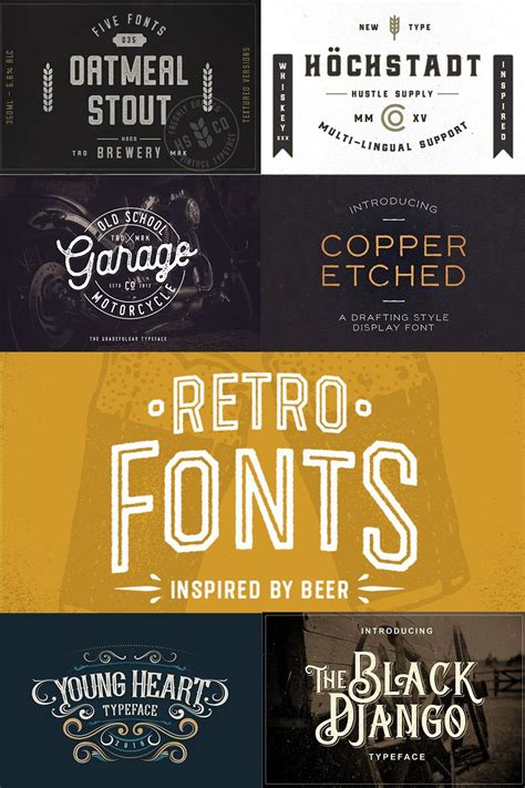 20 Beer Fonts For Breweries Labels And Retro Designs In 2021 Fonts