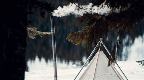 Download Wallpaper 1920x1080 Tent Smoke Camping Nature Full Hd Hdtv