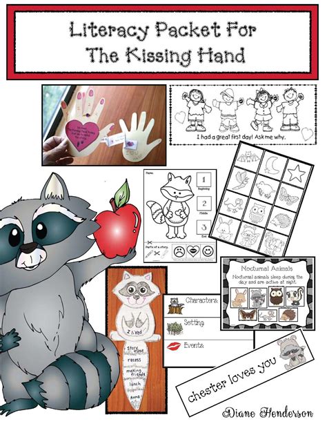 Literacy Packet For The Kissing Hand | The kissing hand, Kissing hand activities, School activities