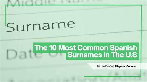 The 10 Most Common Spanish Surnames In The Us