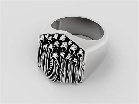 Stl File Creepy Ghost Ring・3d Printer Design To Download・cults