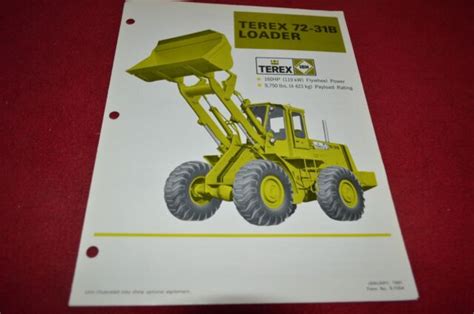 Terex 72 31b Loader Dealers Brochure Dcpa4 Ebay