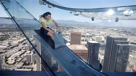 Introducing Skyslide The Glass Slide 1000 Feet In The Air Abc News