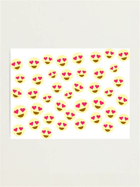 Heart Eye Emojis Photographic Print For Sale By Pastelandstuff