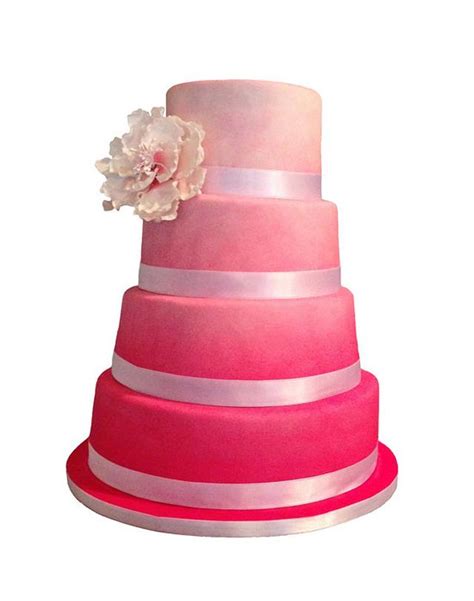 Pink Ombré Wedding Cake Decorated Cake By Cakesdecor