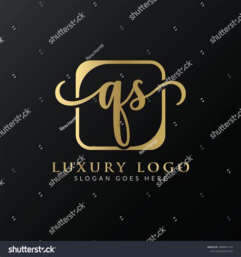 Initial Modern Luxury Qs Letter Logo Stock Vector Royalty Free