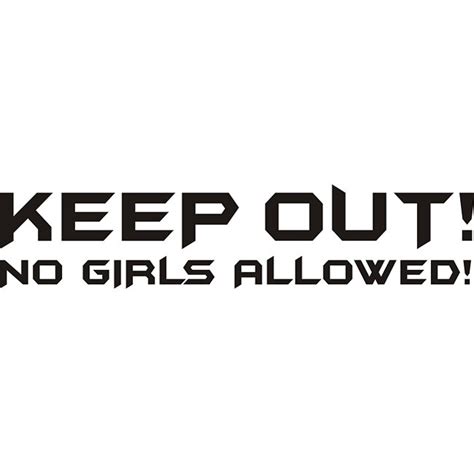 Shop Design On Style Decorative Keep Out No Girls Allowed Vinyl Wall
