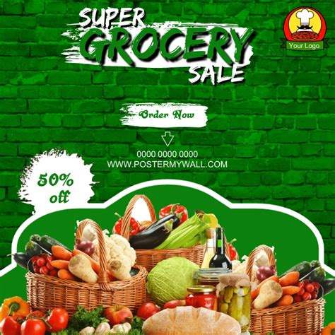 Grocery Sale Discount Flyer Poster Template Postermywall