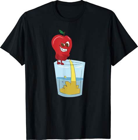 Apple Pees In A Glass Funny Fruits And Vegetables T Shirt