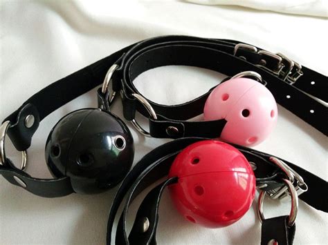 Leather Band Restraints Ball Mouth Gag Oral Fetish Toy Fixation Mouth Stuffed Adult Games For