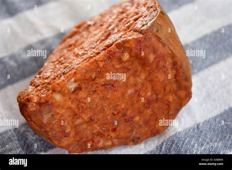 A Typical Calabrese Spreadable Salami Nduja Of Spilinga Stock Photo