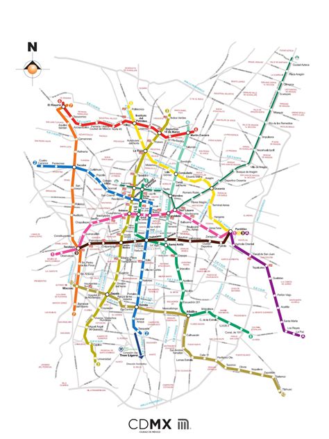México City Metro Map Mapa Metro Cdmx Mapa Del Metro Metro Ciudad