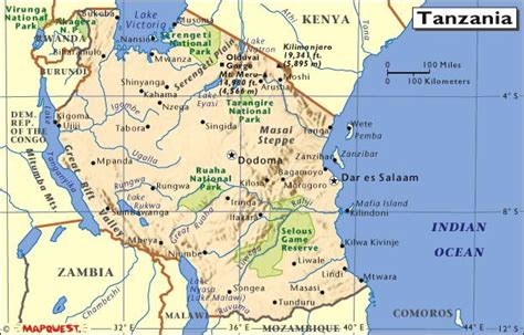 Tanzania Kenya Map